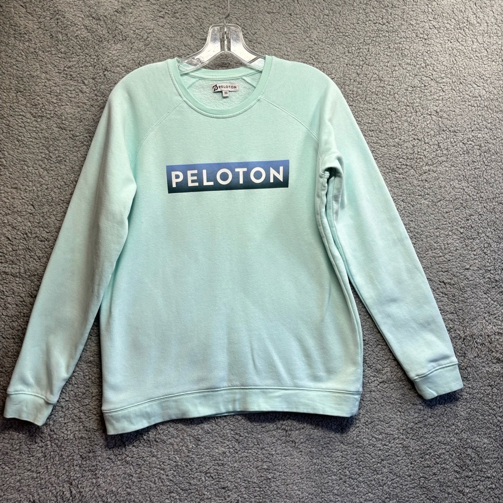 Peloton Sweater Extra Small Cotton Blend Graphic Sweater Cozy Workout - Picture 3 of 7